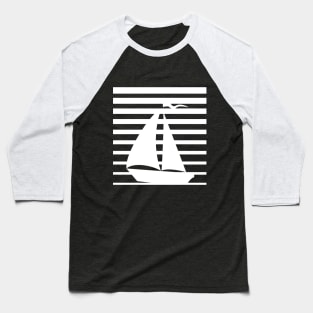 White boat Baseball T-Shirt